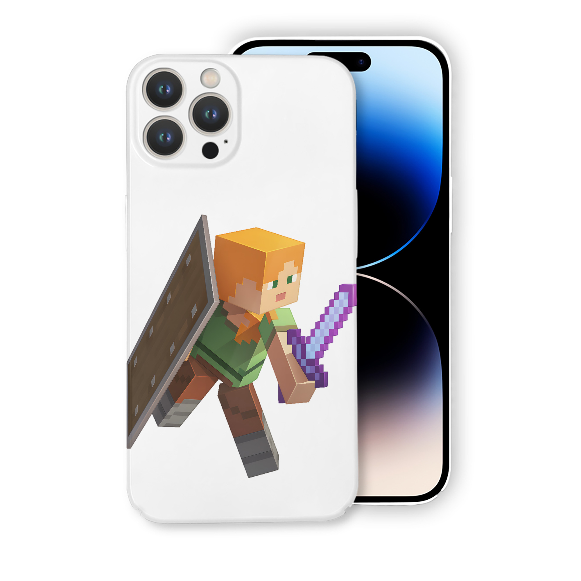 （画像用） マインクラフト ブロックの世界 Minecraft MC Block world 【iPhone 14シリーズ対応】ハードケース